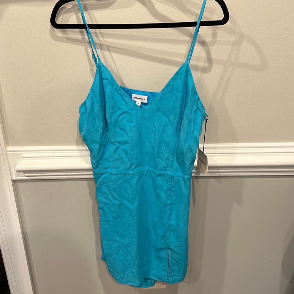 Revolve/Superdown Micah Mini Dress - teal